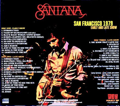 Santana Santana/CA,USA 1979 2 Shows Soundboard Edition