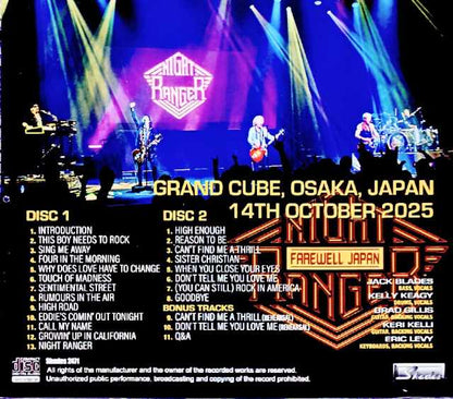 Night Ranger / Osaka, Japan 10.14.2025 Complete IEM Matrix Edition & more