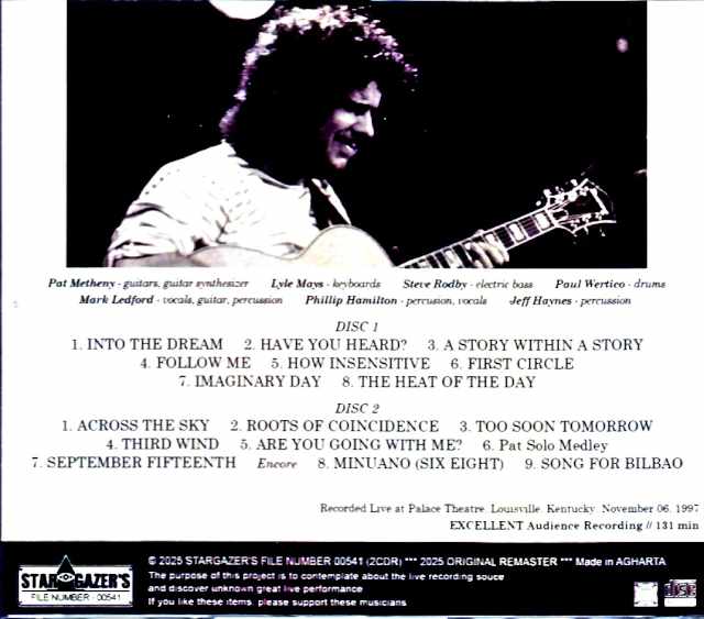 Pat Metheny Group Lyle Mays Pat Metheny Lyle Mays/KT,USA 1997 Complete