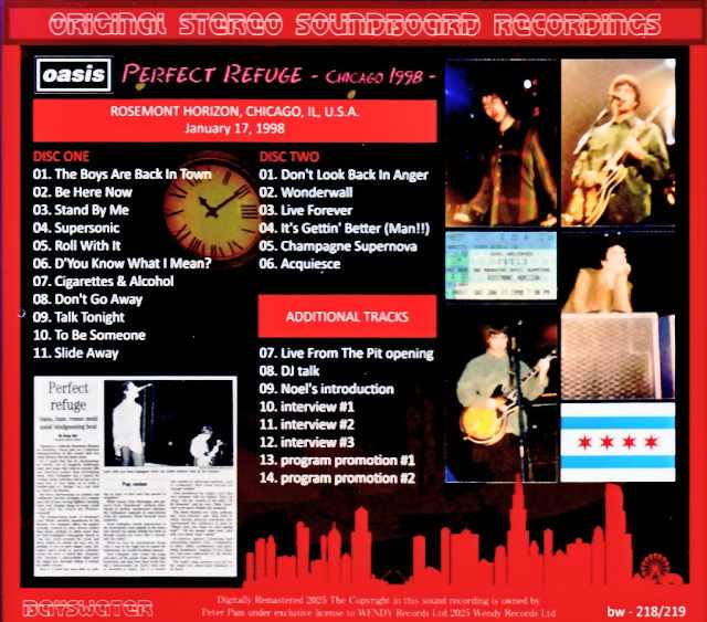 Oasis/IL,USA 1998 Complete Soundboard Edition & more