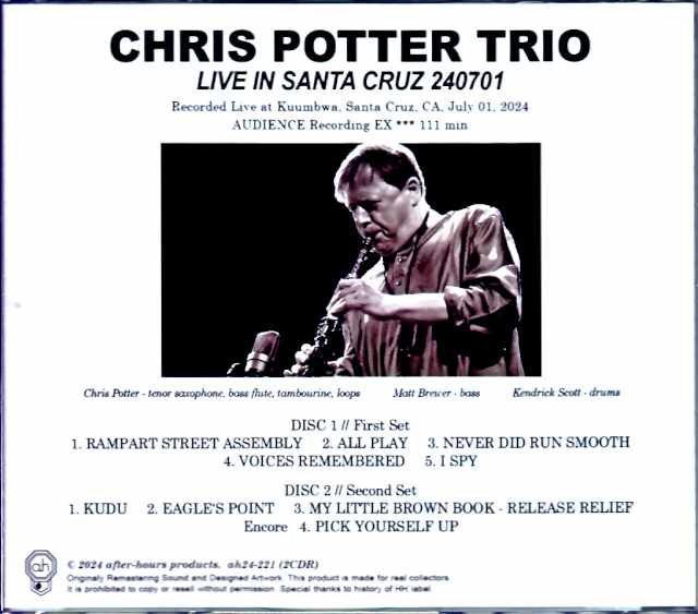 Chris Potter Trio Chris Potter/CA,USA 2024 Complete