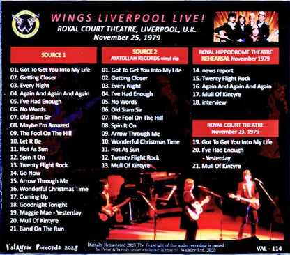 Paul McCartney Wings Live in Liverpool, England, UK 1979 2Source Edition