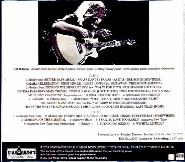 Pat Metheny/CO,USA 2023