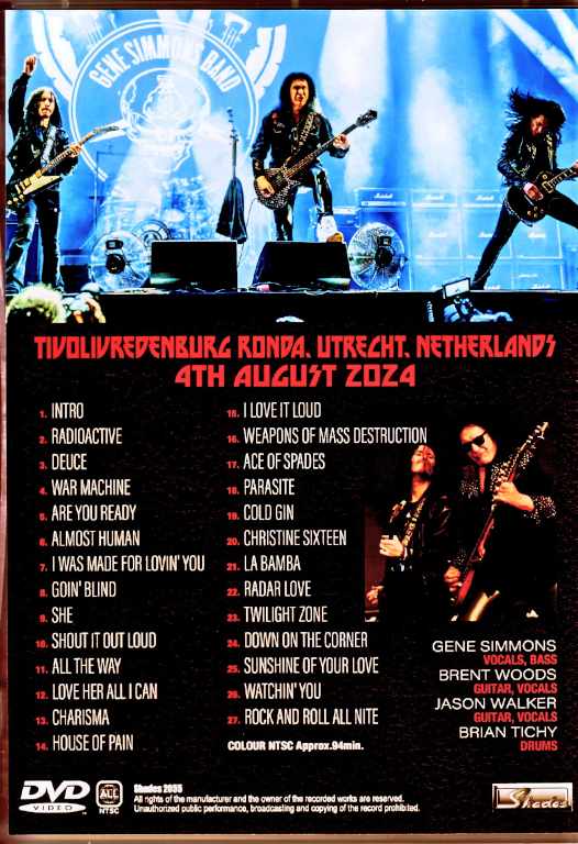 Gene Simmons Band Gene Simmons/Netherlands 2024 Complete