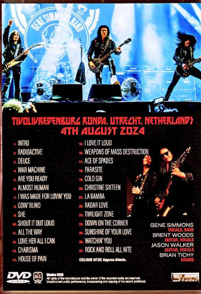 Gene Simmons Band Gene Simmons/Netherlands 2024 Complete