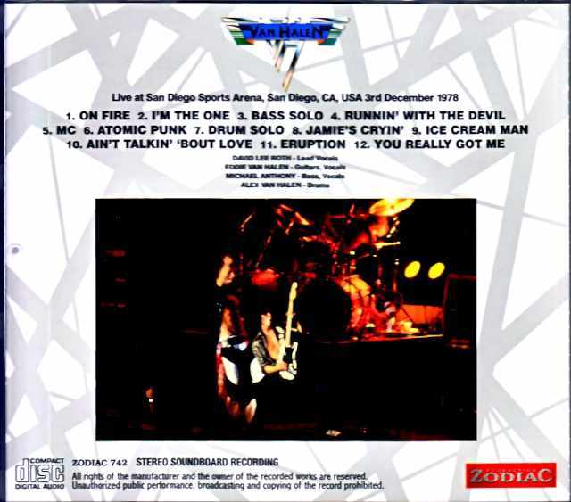 Van Halen/CA,USA 1978 Soundboard Edition