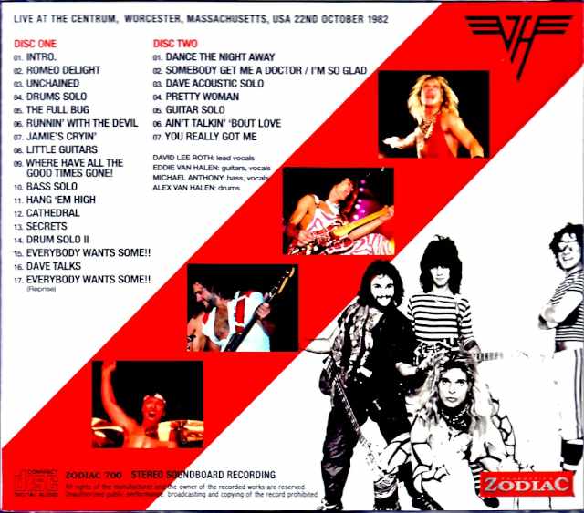 Van Halen/MA,USA 10.22.1982 Soundboard Edition