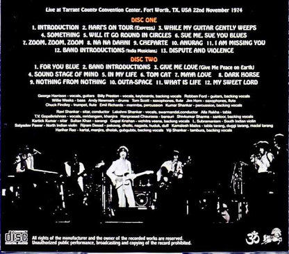 George Harrison George Harrison/TX,USA 11.22.1974 Complete Upgrade