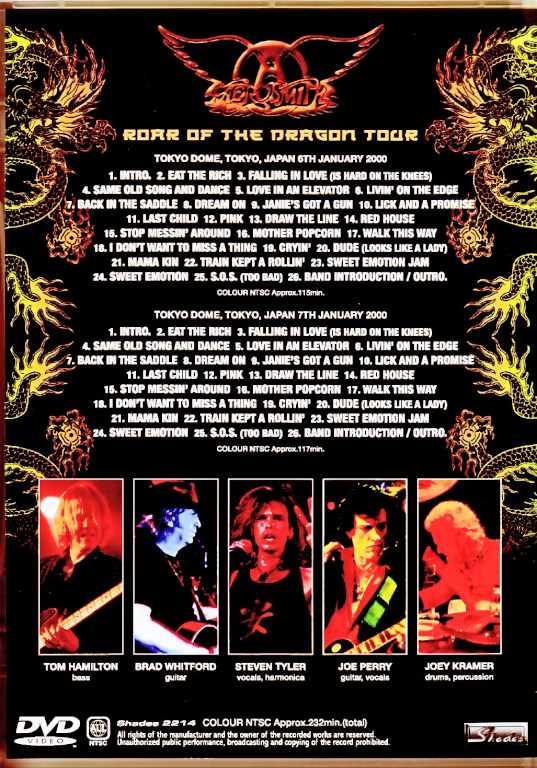 Aerosmith/Tokyo,Japan 2000 2Days Complete