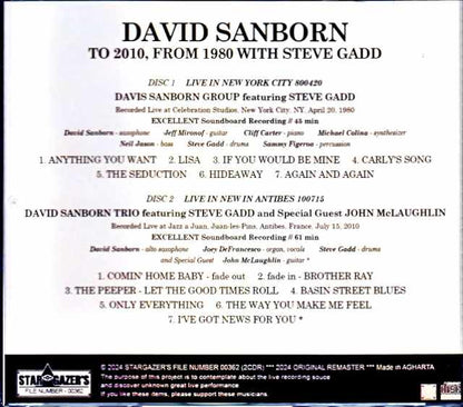 David Sanborn Steve Gadd David Sanborn Steve Gadd/NY,USA 1980 & more