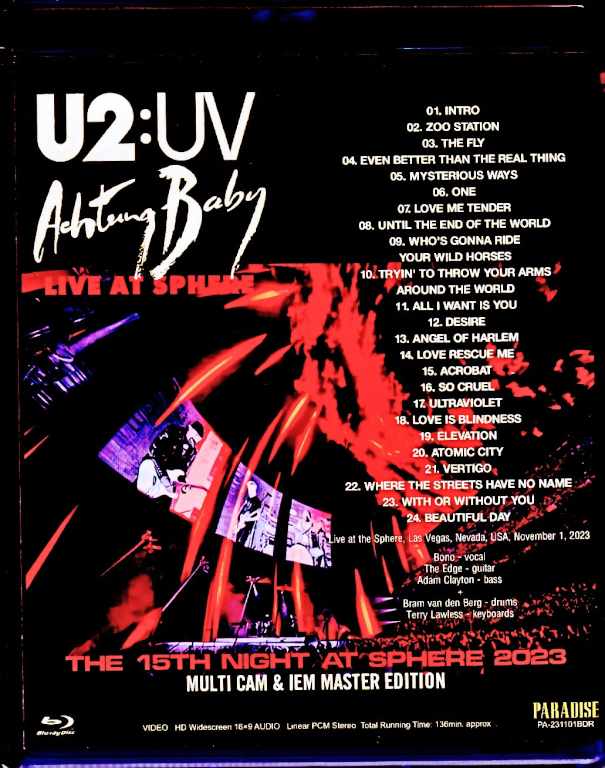 U2 You2/NV,USA11.1.2023 Complete Blu-Ray Version