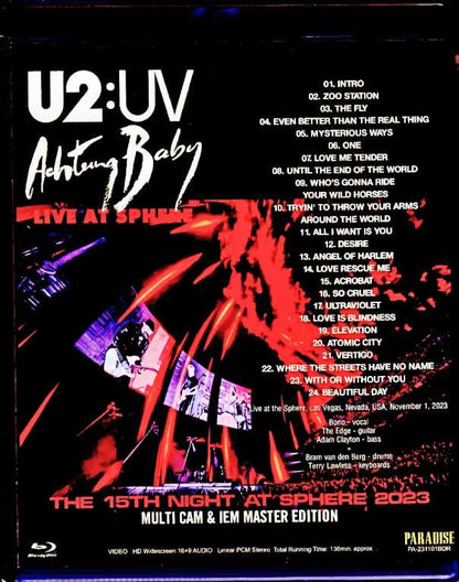 U2 You2/NV,USA11.1.2023 Complete Blu-Ray Version