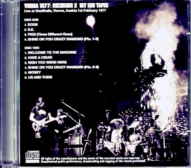 Pink Floyd Pink Floyd/Austria 1977 Recorder2 1st Generation Tapes