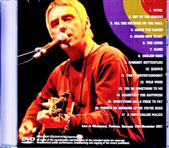 Paul Weller/Germany 2001 Pro Shot Edition Jewel Version