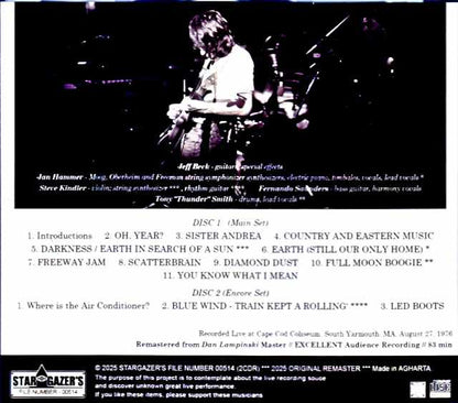 Jeff Beck Jan Hammer Group Jeff Beck Jan Hammer/MA,USA 08.27.1976