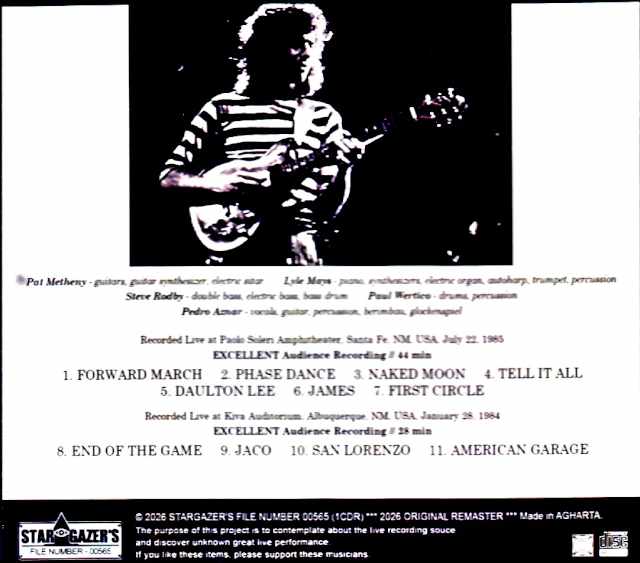 Pat Metheny Group Lyle Mays Pat Metheny Lyle Mays/NM,USA 01.22.1985 & more