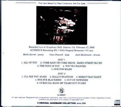 Keith Jarrett Trio Keith Jarrett/GA,USA 2002 Complete