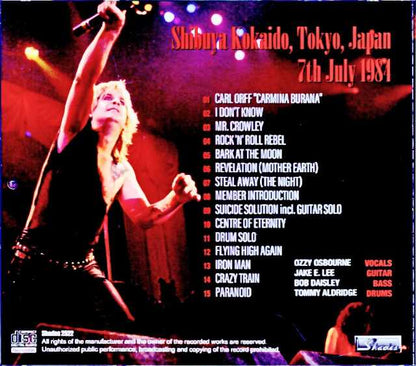 Ozzy Osbourne Jake E. Lee Ozzy Osbourne Jake E. Lee/Tokyo, Japan 07.07.1984