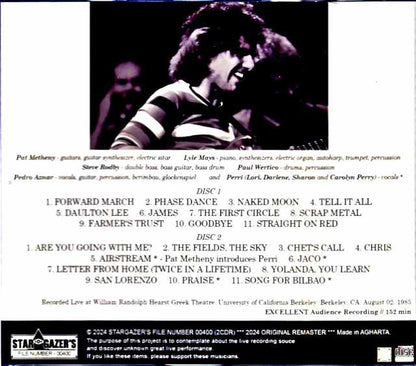 Pat Metheny Group Lyle Mays Pat Metheny Lyle Mays/CA,USA 1985 Complete