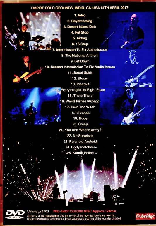 Radiohead / CA, USA 04.14.2017 Complete Multi-Cam Edition