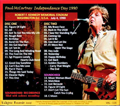 Paul McCartney / Independence Day Concert 1990 Complete Edition WA,USA 1990 Complete & more