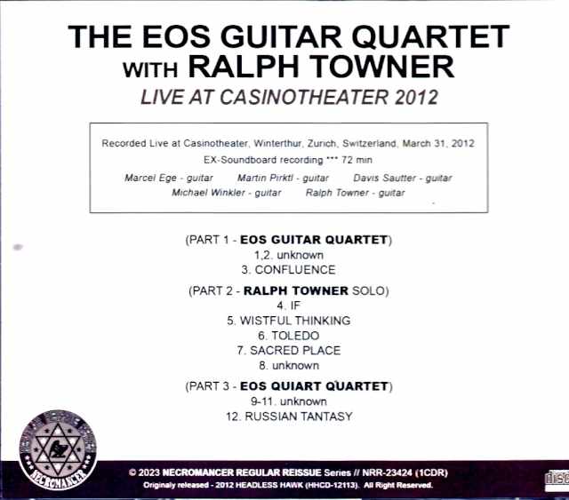 EOS Guitar Quartet Ralph Towner Ralph Towner/Switzerland 2012 Soundboard Edition