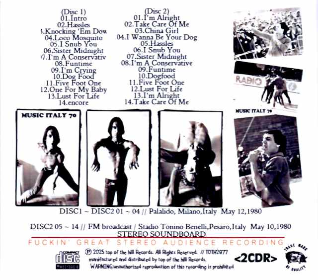Iggy Pop/Italy 05.12.1980 Complete FM Broadcast Edition