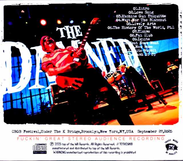 Damned / NY,USA 09.27.2025 Complete