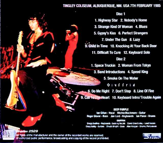 Deep Purple Giuffria Deep Purple/NM,USA 02.07.1985 Complete