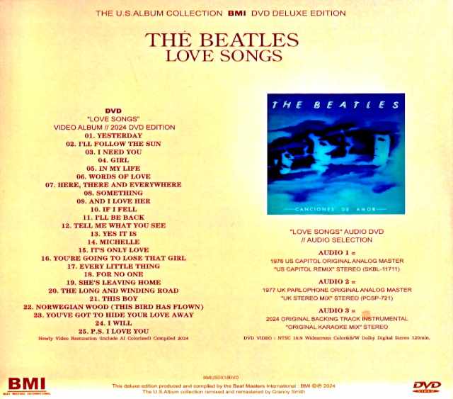 Beatles The Beatles/Love Songs American Capitol Edition Love Songs AI Colorized New Remaster Edition Jewel Version