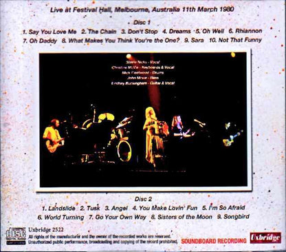 Fleetwood Mac / Australia 03.11.1980 Complete Soundboard Edition