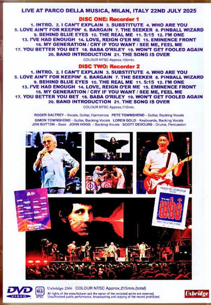 The Who/Italy 07.22.2025 2Shots Edition