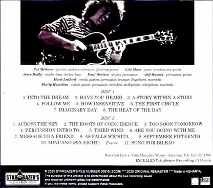 Pat Metheny Group Lyle Mays Pat Metheny Lyle Mays/CA,USA 07.22.1998 Complete