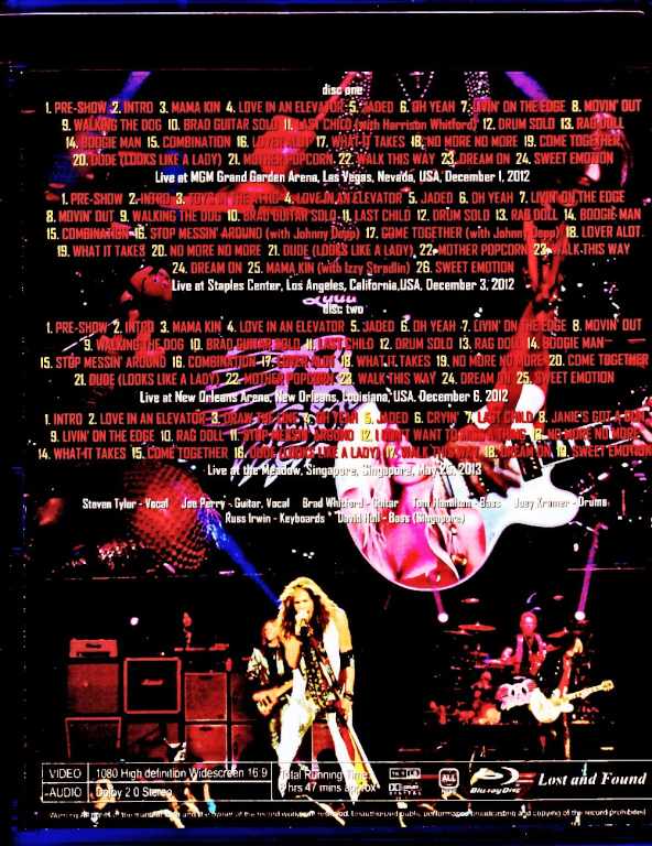 Aerosmith Global Warning World Tour Pro-Shot Collection Vol.1 Blu-Ray Version