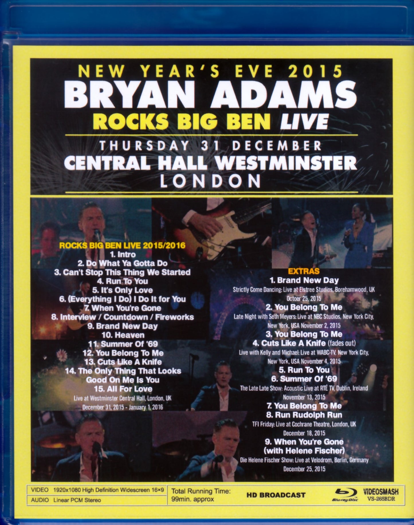 Bryan Adams/London,UK 2015 Blu-Ray Ver.