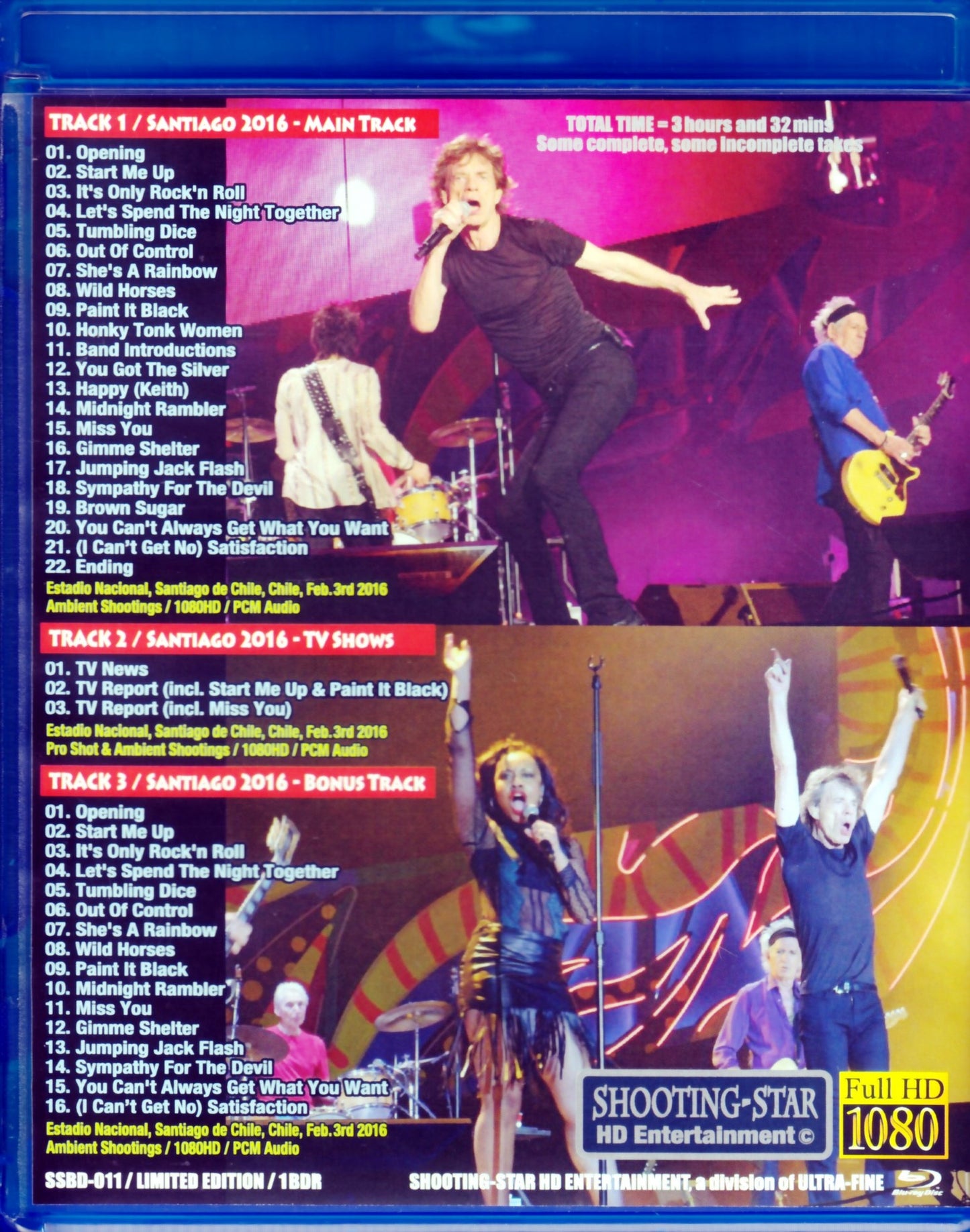 Rolling Stones/Chile 2016 Blu-Ray Version