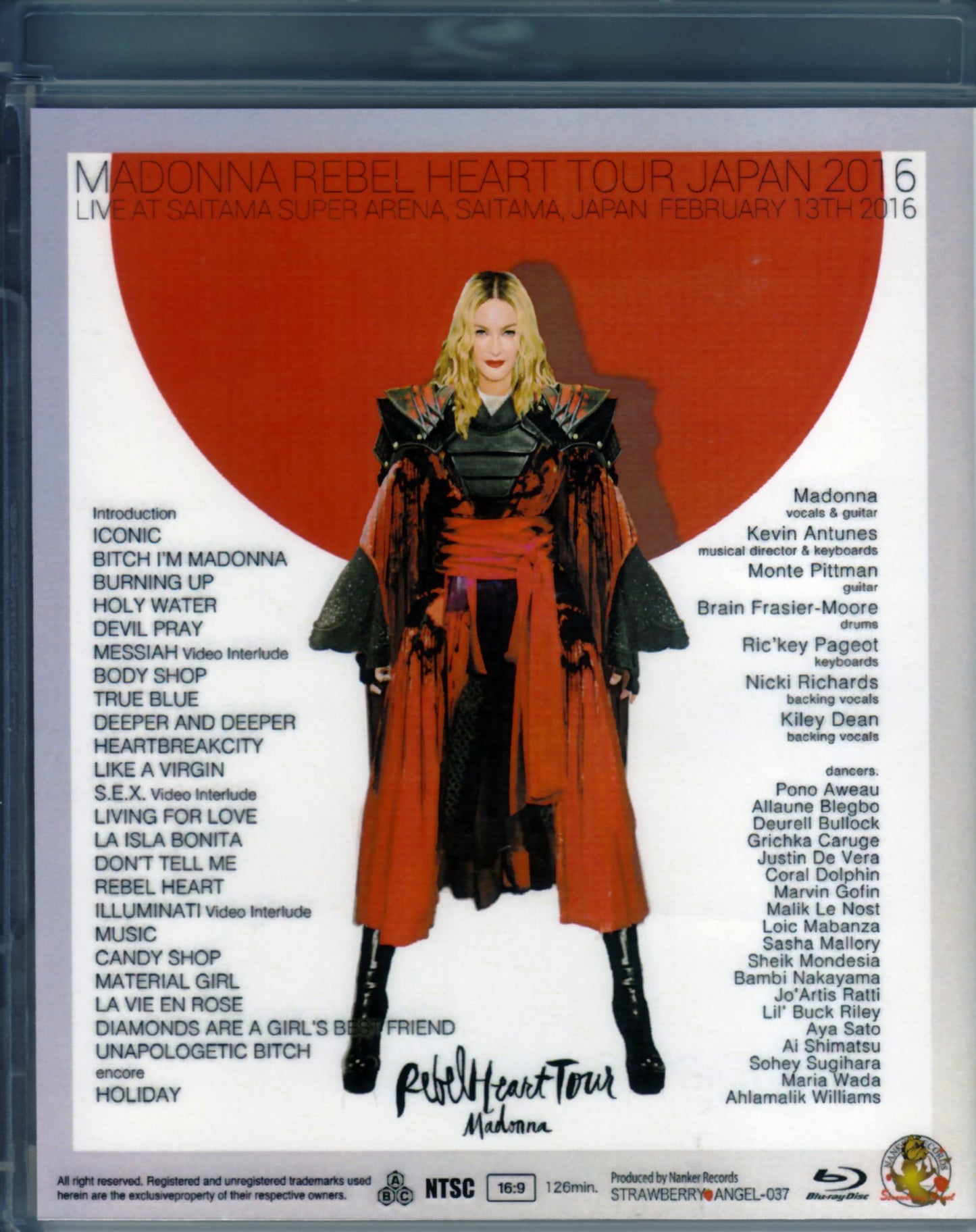 Madonna/Saitama,Japan 2.13.2016 Blu-Ray Version