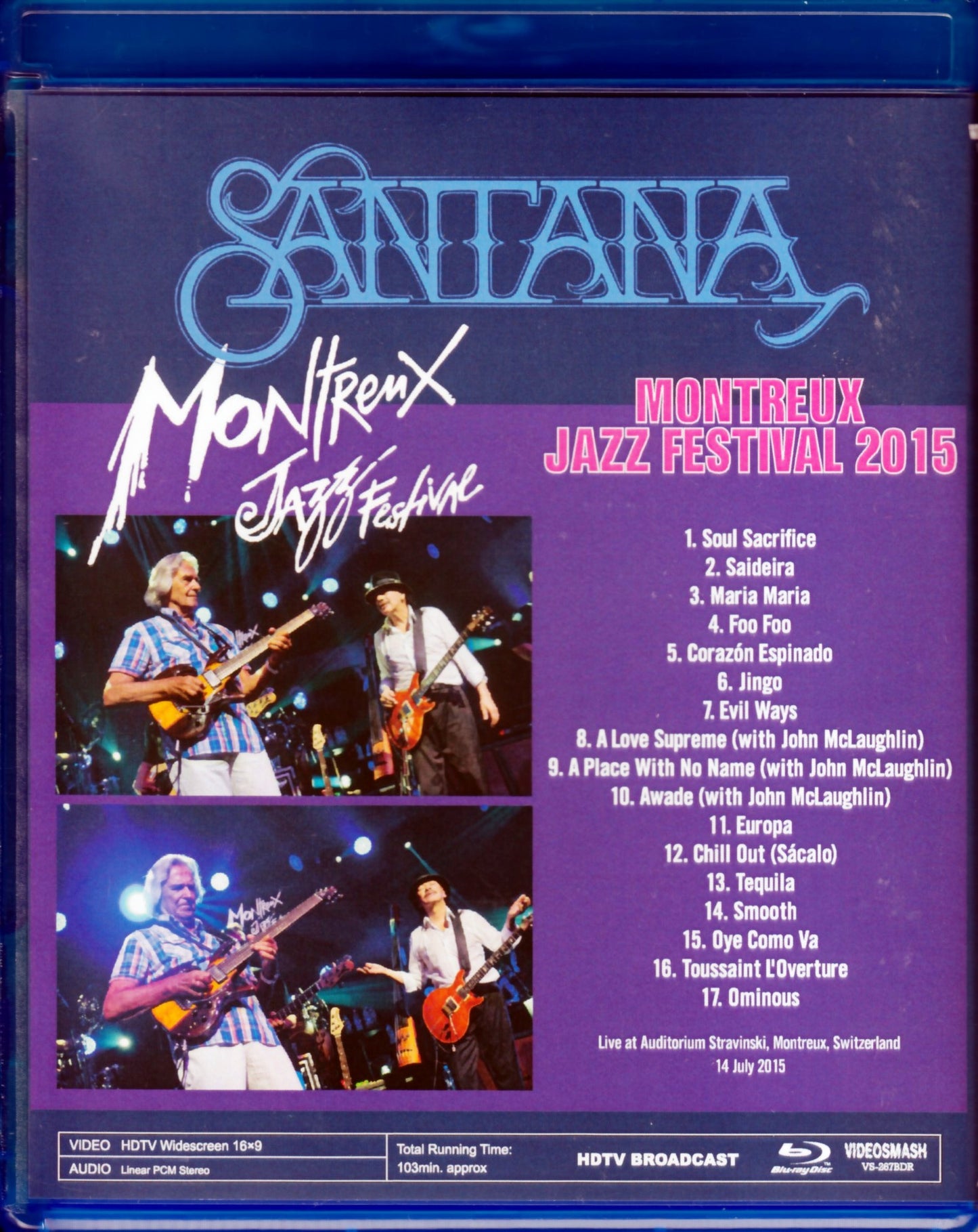 Santana, John McLaughlin/Switerland 2015 Blu-Ray Version