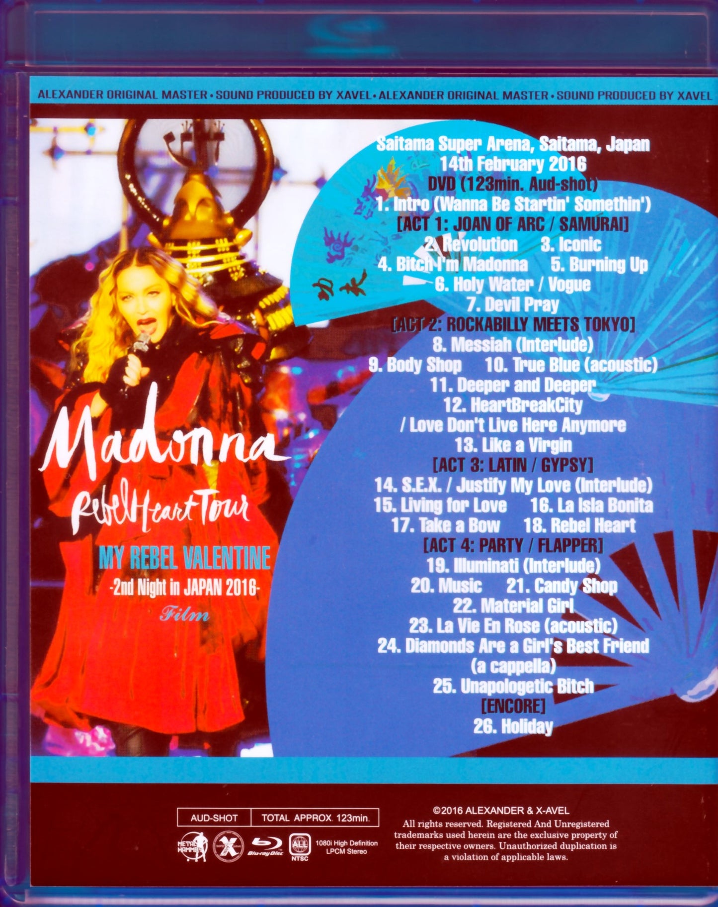 Madonna/Saitama,Japan 2.14.2016 Blu-Ray Version