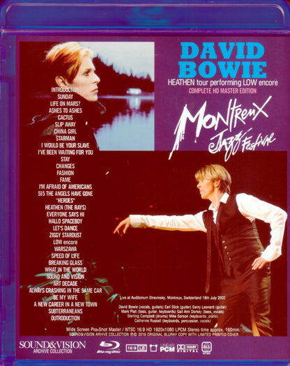 David Bowie/Switerland 2002 Blu-Ray Version