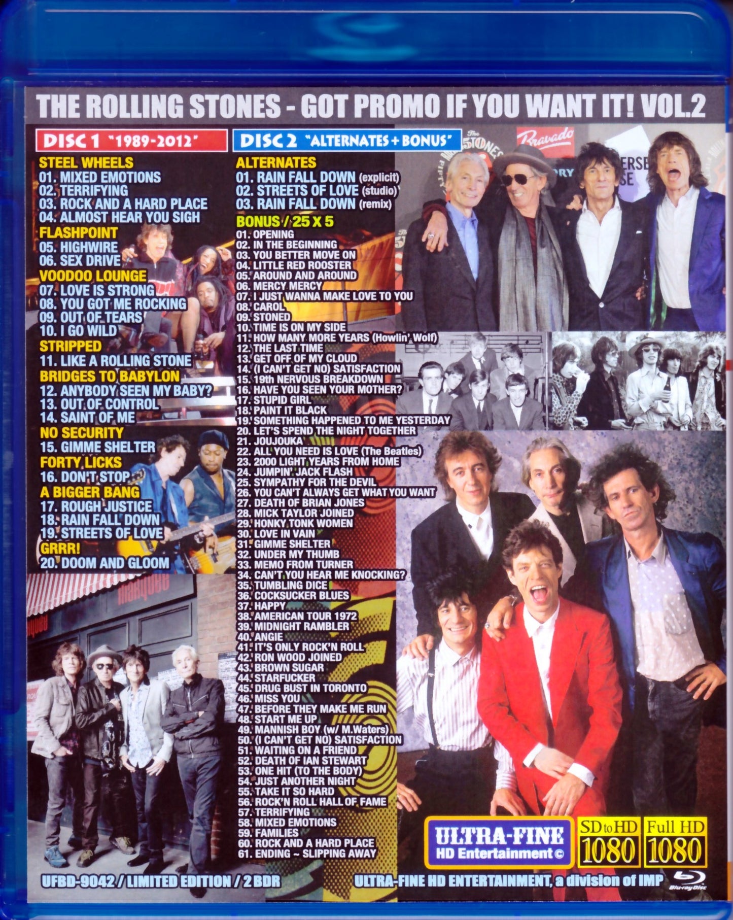 Rolling Stones/Rare Prpmo 1989-2012 Blu-Ray Version