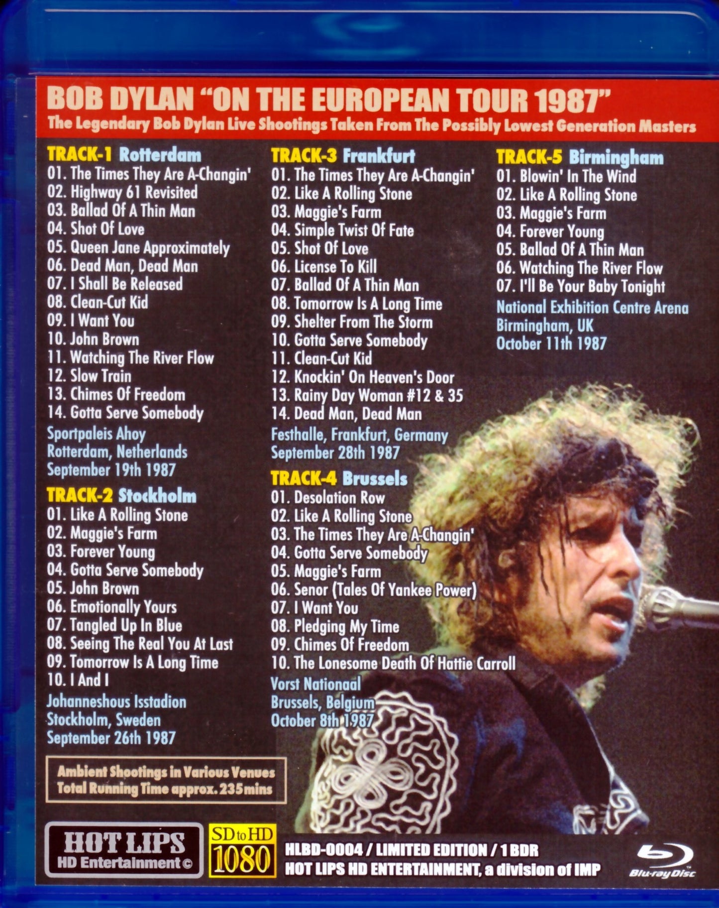 Bob Dylan/Europe Tour 1987 Blu-Ray Version