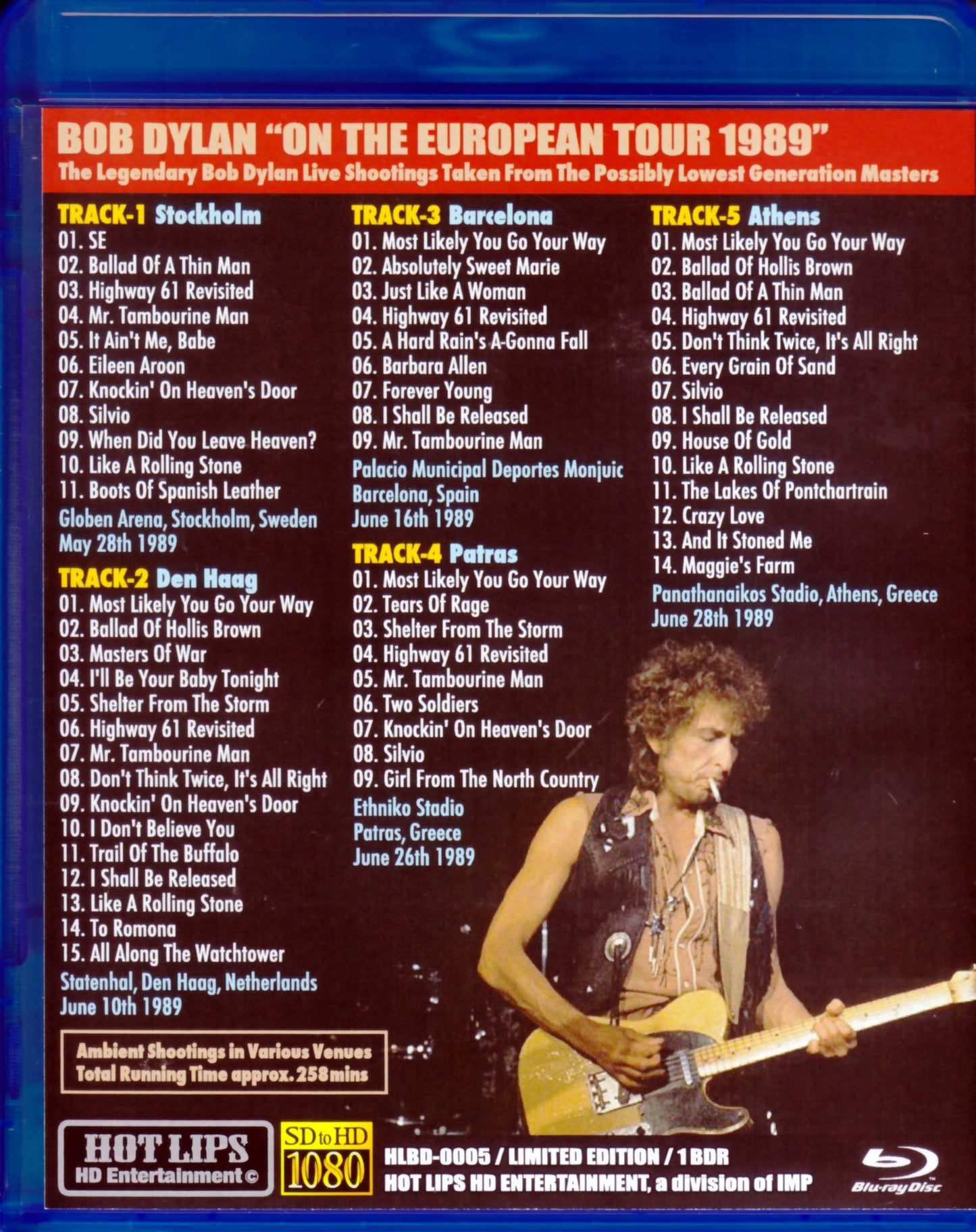 Bob Dylan/Europe Tour 1989 Blu-Ray Version