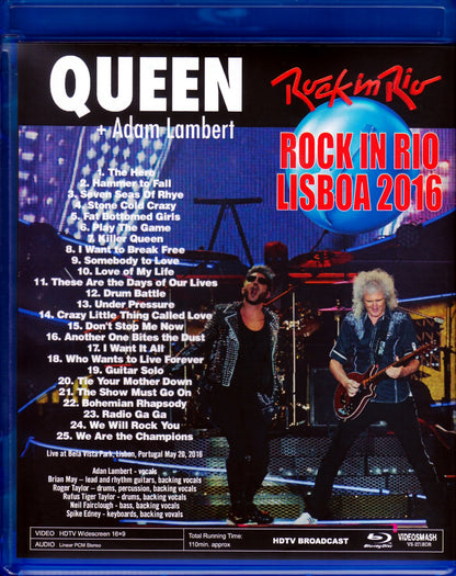 Queen, Adam Lambert/Portugal 2016 Blu-Ray Version