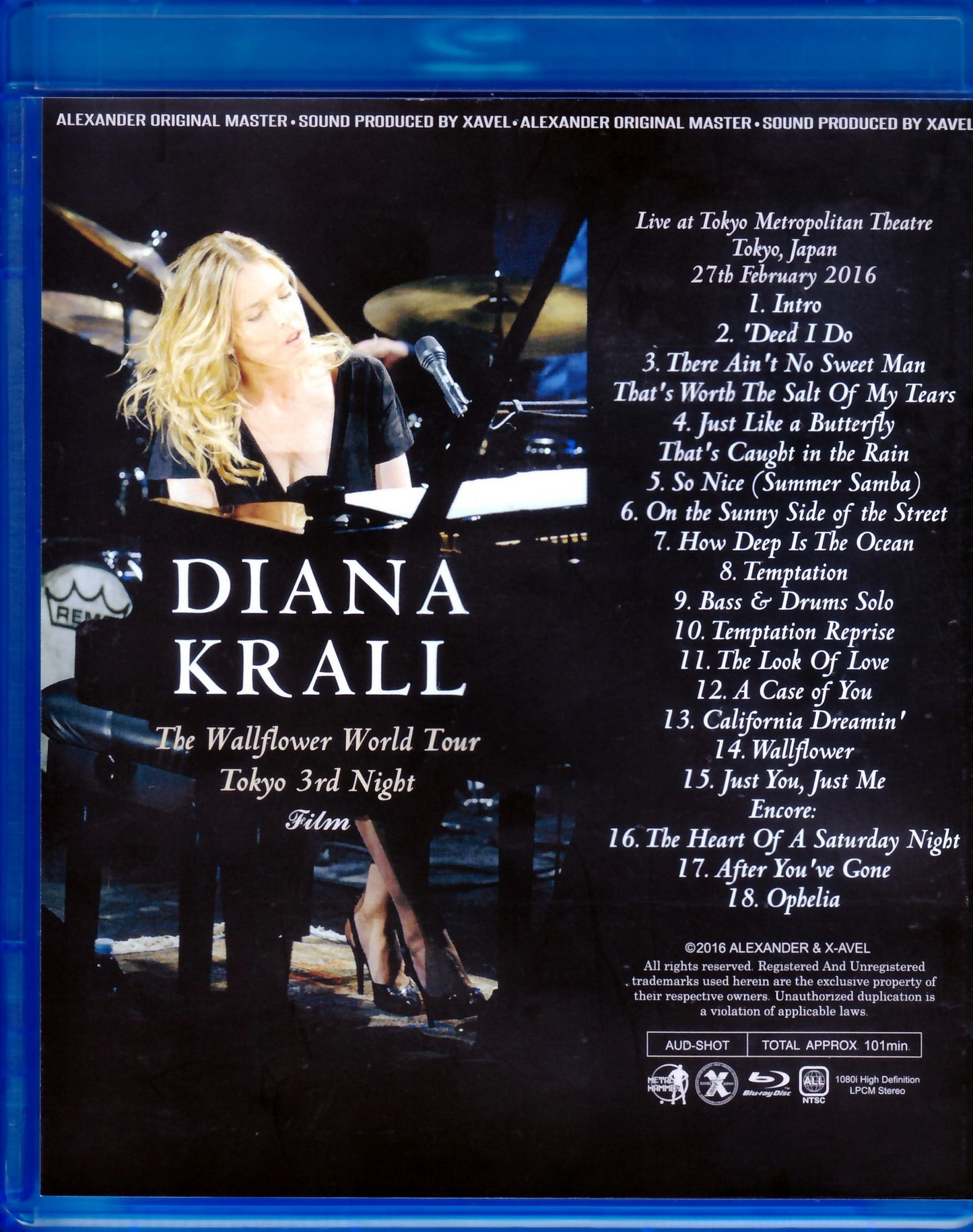 Diana Krall/Tokyo,Japan 2016 Blu-Ray Version