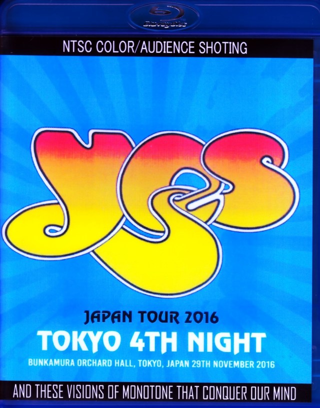 Yes /Tokyo,Japan 11.29.2016 DVD & Blu-Ray