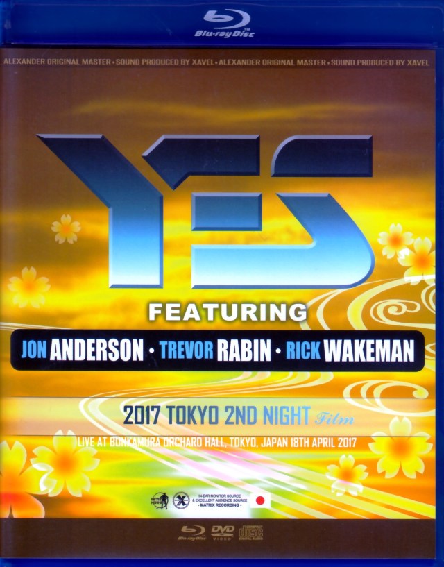 Yes Jon Anderson, Trevor Rabin, Rick Wakeman Yes/Tokyo,Japan 4.18.2017 & 3Days SC S & V