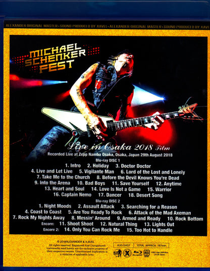 Michael Schenker Fest/Osaka,Japan 2018 Blu-Ray Ver.