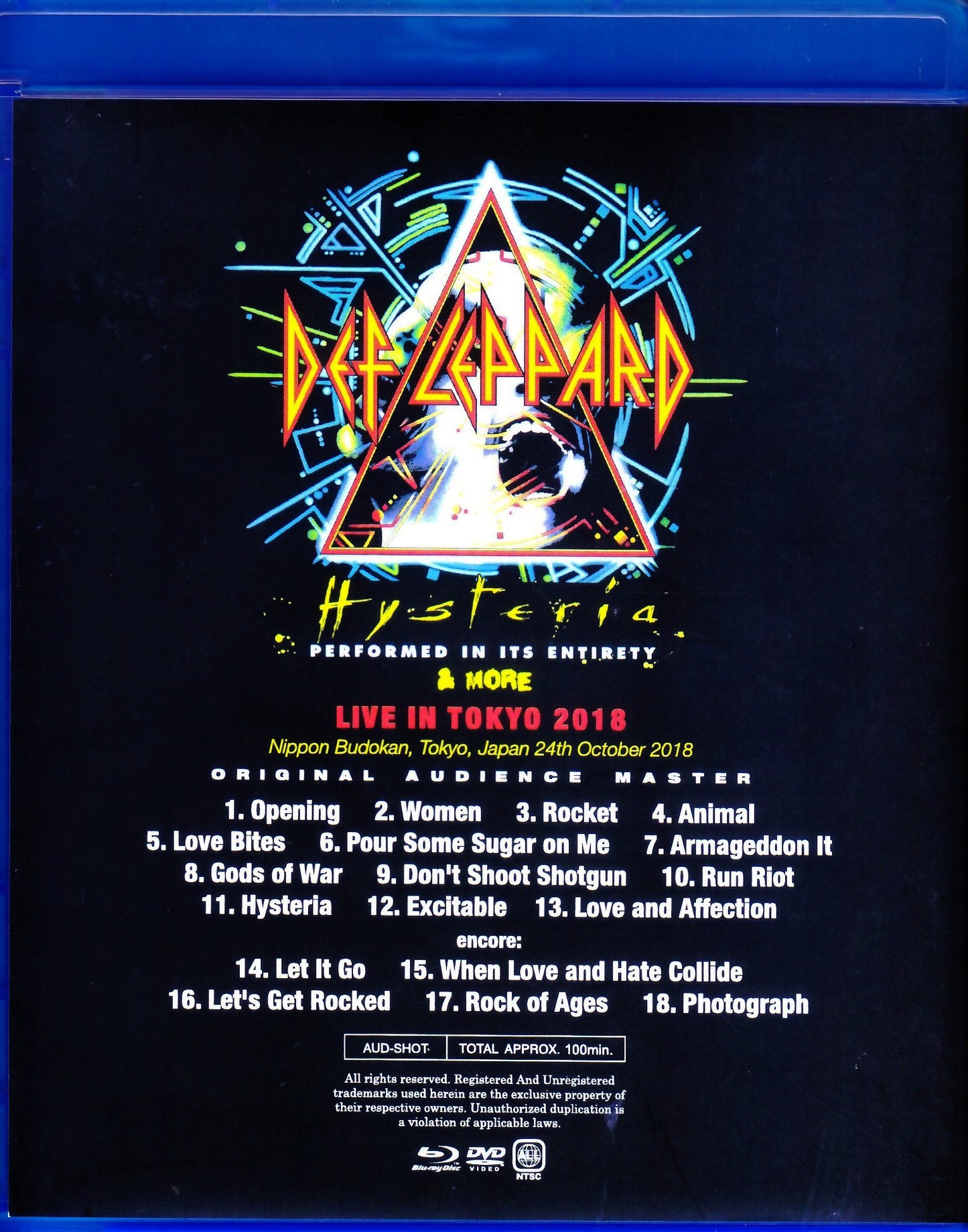 Def Leppard/Tokyo,Japan 2018 Blu-Ray Ver.