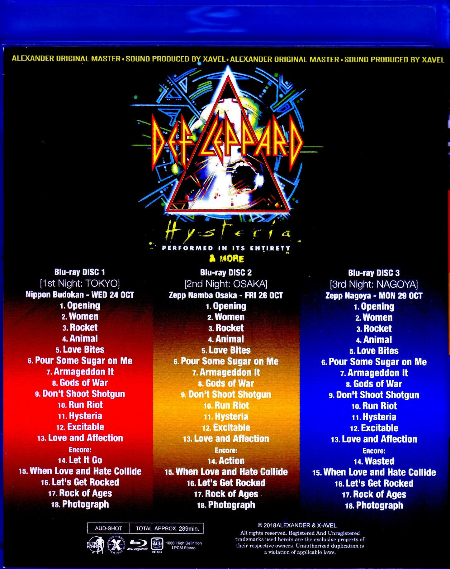 Def Leppard/Japan Tour 2018 Blu-Ray Ver.